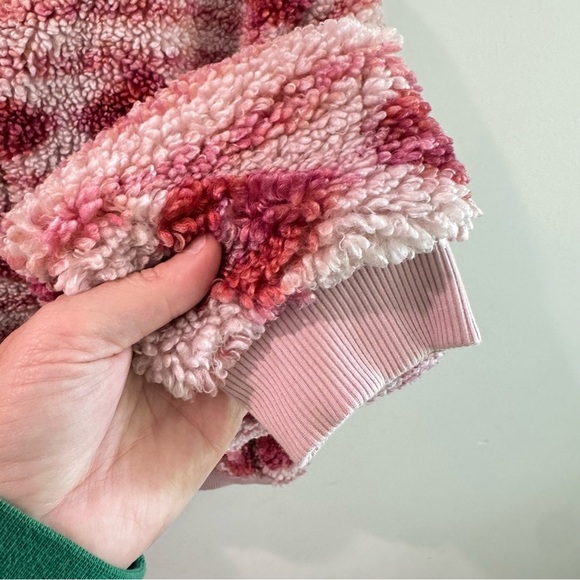 Lucky Brand Hi Pile Half Zip Pullover Pink Aztec Medium - Picture 4 of 8